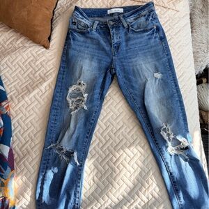 KanCan Ripped Blue Skinny Jeans
